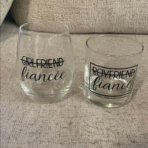 Girlfriend/ Boyfriend to Fiancée/ Fiance’ glass set